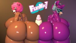 1boy 2girls 3d 3d_(artwork) ass buttjob completely_nude completely_nude_female cuddle_team_leader dj_bop double_buttjob female fortnite funmina huge_ass male naked naked_female nude nude_female outercourse penis
