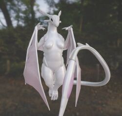 3d anthro ao_(artist) bakugan bakugan_battle_brawlers breasts model semi_anthro small_breasts wavern white wings wyvern