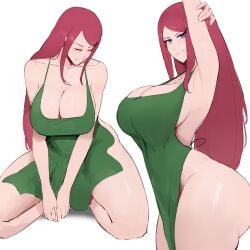 1girls 2022 2d apron apron_only armpits arms_up ass blue_eyes breasts cleavage female female_only green_apron hi_res hips huge_breasts kisou kneeling large_ass light-skinned_female light_skin long_hair looking_at_viewer mature_female milf mother naked_apron naruto naruto_(series) naruto_shippuden pale-skinned_female pale_skin png red_hair simple_background slim_waist smile solid_color_background solo thick_thighs thighs uzumaki_kushina very_high_resolution white_background wide_hips