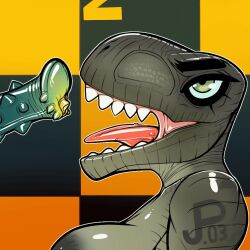 1boy 1boy1girl 1girls 2020 animated anthro bestiality bodily_fluids bogexplosion breasts cum cum_in_mouth cum_inside cumshot dinosaur disembodied_penis duo ejaculation erection female female_focus flared_penis genital_fluids genitals grey_body grey_scales male male/female non-mammal_breasts open_mouth penile_spines penis reptile scales scalie sharp_teeth side_view solo_focus teeth theropod tyrannosaurid tyrannosaurus