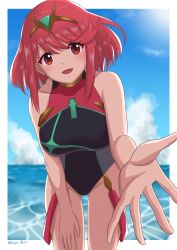 1girls bent_over breasts female nintendo open_mouth pyra ryo_(artist) solo tagme xenoblade_(series) xenoblade_chronicles_2