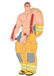 1boy abs beefy big_balls big_biceps big_pecs big_penis circumcised daddy dilf dilftown firefighter fit flaccid ginger huge_arms huge_balls huge_cock male male_only manly muscles muscular muscular_male pale_skin paul_o’toole pecs pubes red_hair schizoid solo solo_male tan_lines teasing tough_guy twitter_user_oc veiny_penis