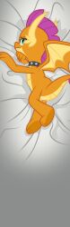 anus dakimakura dragon edit female female_only friendship_is_magic furry metalhead97 my_little_pony orange_skin pussy scalie smolder_(mlp) style_parody