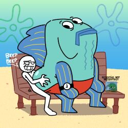 absurd_res anal anal_penetration anal_sex angry anon anthro english_text fins fish hi_res humanoid incidental_23 interspecies looking_pleasured male/male male_only male_penetrating male_penetrating_male mammal marine meme nickelodeon outdoor_sex outdoors overweight_male plankton_(species) sheldon_j._plankton shitpost sitting sitting_on_lap sitting_on_person size_difference slightly_chubby smooth_skin spongebob_squarepants text tuna underwater yukki_starr