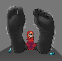 big_feet feet feet_growth female foot_fetish foot_focus hi_res huge_feet humanoid_feet hyper hyper_feet mario_(series) maskedcube nintendo no_humans shy_gal soles video_games