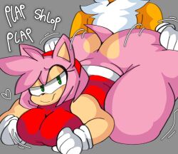 1boy 1girls alternate_ass_size alternate_breast_size amy_rose anthro anthro_on_anthro ass big_ass big_breasts breasts color doggy_style dork_boi female gigantic_ass huge_ass huge_breasts large_ass large_breasts larger_female lewd_dorky plap sex small_dom_big_sub smaller_male sonic_(series) straight tails