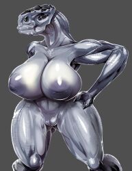 2021 2d absurd_res alien anthro big_breasts bogexplosion breasts curvy_figure female female_sangheili genitals grey_body grey_scales halo_(series) hand_on_hip hi_res huge_areolae huge_breasts inverted_nipples looking_away microsoft nipples nude portrait puffy_areola puffy_nipples pussy sangheili scales scalie solo thick_thighs three-quarter_portrait video_games wide_hips xbox_game_studios