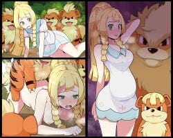 1girls 3boys absurd_res arcanine areolae blonde_hair blush breasts clothing completely_nude edit everyday2 female female_human/male_feral female_penetrated feral feral_on_female feral_on_human feral_penetrating feral_penetrating_human gangbang green_eyes group group_sex growlithe hair high_resolution human human_mother_baby_monster human_mother_baby_pokemon interspecies lillie_(pokemon) long_hair looking_pleasured male male/female male_penetrating male_penetrating_female male_pokemon/female_human mammal medium_breasts mindbreak mother nintendo nipples nude nude_female open_mouth penetration pokemon pokemon_(species) pokemon_rgby pokemon_sm pokephilia ponytail pregnant rape saliva tongue tongue_out uncensored zoophilia