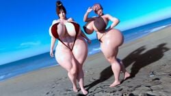 2021 2girls 3d abs artist_on_twitter athletic_female beach big_areola bikini breasts brown_eyes brown_hair calves cameltoe curvy dead_or_alive dead_or_alive_5 fatal_fury feet female female_only hand_on_hip honoka_(doa) huge_ass huge_breasts king_of_fighters large_breasts long_ponytail mai_shiranui nipples nipples_visible_through_bikini nipples_visible_through_clothing ocean pink_hair ponytail posing practically_nude purple_swimsuit red_eyes red_swimsuit sand seductive seductive_look see-through_swimsuit shiny_skin sling_bikini slingshot_swimsuit snk summer sunlight swimsuit thick_thighs visible_nipples voluptuous vorhauzen1 wide_hips