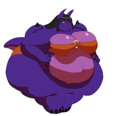 1girls 4_fingers animated anthro belly big_belly big_breasts black_hair breasts dragon dragon_girl fat female female_only fingers giantess huge_ass huge_butt hyper hyper_ass hyper_butt kazecat macro mp4 no_sound obese obese_dragon obese_female overweight overweight_dragon overweight_female purple_body purple_skin red_eyes sarjiri_sara_(kazecat) solo sprite ssbbw thick_thighs video