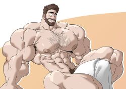 abs adam_ellis armpit_hair bara biceps bodybuilder bulge flaccid gay human hyper hyper_balls hyper_bulge hyper_genitalia hyper_muscles hyper_penis hyper_testicles male male_focus male_only muscles muscular_back muscular_legs muscular_male muscular_thighs remert solo solo_male sweat sweating sweaty