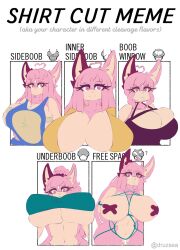 anthro better_version_at_source big_breasts breasts cleavage clothed clothing cosplay curvy_figure dress english_text evening_dress fan_character female fur hair hi_res huge_breasts kittyq maria_rose_(kittyq) meme pink_body pink_eyes pink_fur pink_hair sega shirt_cut_meme solo sonic_(series) sonic_the_hedgehog_(series) text under_boob unfinished