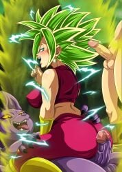 ass_grab big_breasts big_butt big_penis champa champanized dragon_ball dragon_ball_super green_hair huge_ass huge_cock interspecies kefla purple_skin sano-br shounen_jump smirk thick_ass thick_thighs