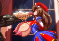 angelauxes censored cheating hairy_balls iris_(mega_man) kissing_penis mega_man netorare ntr smegma