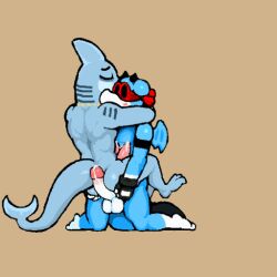 animated big_penis cum cum_in_ass cum_while_penetrated furry gay oh_so_hero! shark tagme yaoi