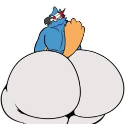 1boy anthro avian big_ass bird breath_of_the_wild femboy gigantic_ass huge_ass hyper_ass kass_(zelda) looking_back male male_only muffyhecc nintendo no_shirt rito solo tagme the_legend_of_zelda thick_thighs wide_hips