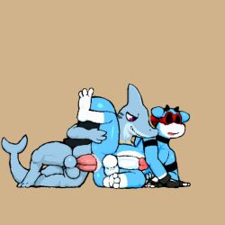 animated big_penis cum cum_in_ass furry gay oh_so_hero! shark tagme yaoi