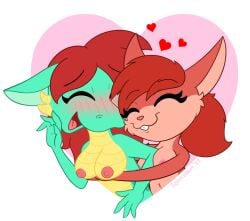 alpha_channel anthro arms_bent blush blush_lines breast_squish breasts buckteeth closed_eyes dragon duo ears_down embrace eyebrow_through_hair eyebrows eyelashes female female/female freckles from_behind_position fur green_body green_scales grey_body grey_eyes grey_fur hair half-closed_eyes hanging_breasts happy heart horn hug hugging_from_behind laugh leaning leaning_forward leaning_on_another long_hair love mammal multicolored_body multicolored_fur narrowed_eyes nipples nude one_tooth open_mouth pivoted_ears ponytail purple_eyes raised_hand red_body red_fur red_hair rodent rule_63 scales sciurid sex sharp_teeth simple_background smile squirrelman squish teeth tongue translucent translucent_hair transparent_background two_tone_body two_tone_fur