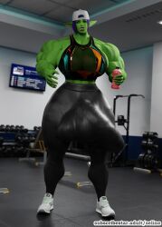 1futa 3d ball_bulge balls balls_under_clothes blue_eyes bulge dark-skinned_futanari dickgirl erection erection_under_clothes futa_only futanari glasses green_skin gym gym_clothes huge_balls huge_breasts huge_cock hyper hyper_balls hyper_penis muscles muscular muscular_futanari orc orc_(warcraft) orc_futanari penis penis_bulge penis_under_clothes purple_hair seline selinemukgrom solo solo_futa warcraft