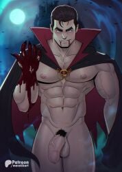 1boy abs balls bara biceps big_balls big_penis dracula erection halloween holidays literature male male_nipples male_only mavekkart monster muscular_male nightmare_husbando nipples nude pecs penis public_domain vampire