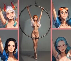 ai_generated boa_hancock female female_only nami_(one_piece) nefertari_vivi nico_robin one_piece playfulslothh yamato_(one_piece)