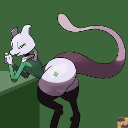 anthro clover mewtwo nintendo pokemon