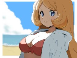 blue_eyes breasts dtsangle female female_only mona_(warioware) nintendo outdoors outside solo warioware