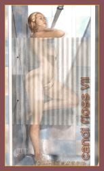 3d arcas bathing blonde_hair candi_floss female female_only nude obstructed shower shower_(place) shower_curtain shower_head shower_stall showering