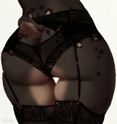 anthro ass deer furry lingerie missy_(artist) solo