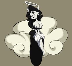 alice_angel anthro bendy_and_the_ink_machine breasts flashing nipples tagme