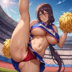 1girls ai_generated alex-schura ass bare_legs bare_midriff bare_shoulders big_breasts boruto:_naruto_next_generations breasts cameltoe cheerleader cheerleader_outfit cheerleader_uniform clothing crop_top cropped_shirt female female_only flexible high_resolution holding_object huge_breasts hyuuga_hanabi large_breasts leg_up looking_at_viewer low-tied_long_hair low_ponytail microskirt midriff miniskirt naruto naruto_(series) no_bra one_leg_up panties pantyshot pantyshot_(standing) pinup pom_pom_(cheerleading) pom_poms ponytail purple_eyes pussy raised_leg reverse_cowgirl_position shirt skimpy skimpy_clothes skirt sleeveless sleeveless_shirt splits spread_legs stadium standing standing_on_one_leg sweat sweatdrop thighs underboob vertical_splits very_long_hair voluptuous