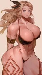 1girls 2020 abs amazon_(dragon's_crown) big_breasts blonde_hair blue_eyes breasts cleavage dragon's_crown female female_focus hips huge_breasts ibuo large_breasts long_hair looking_at_viewer muscular muscular_female solo solo_female solo_focus thick_thighs thighs wide_hips