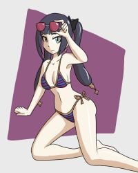 alternate_costume breasts female female_only genshin_impact mona_(genshin_impact) mythkaz solo swimsuit