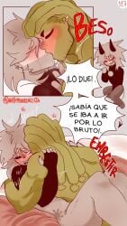 2boys anal anal_sex argentina_(countryhumans) brazil_(countryhumans) comic comic_page comic_panel countryhumans couple gay hard_sex in_bed kinky_naty kissing married_couple