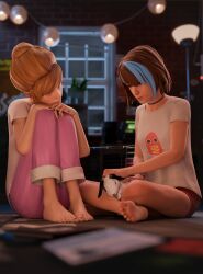 2girls 3d barefoot feet female full_color kate_marsh life_is_strange max_caulfield multiple_girls no_penetration sfw tagme ubermachineworks