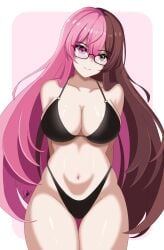 breasts female female_only glasses lgc_cat multicolored_hair neo_(rwby) rwby solo