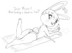 animal_crossing ass bikini bonbon_(animal_crossing) breasts female fur nintendo rabbit thick_thighs video_games w4g4 wide_hips