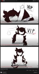 1girls anthro dialogue embarrassed female female_focus femsub hairjob huge_cock humanoid jaiden jaiden_animations long_hair male male/female maledom straight tagme text vaz0v white_skin youtube youtuber