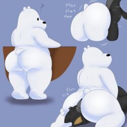 ? anal anal_sex anthro ass backsack balls big_butt canid canine cartoon_network colossalstars digital_media_(artwork) duo facesitting fur genitals hi_res ice_bear interspecies looking_back male male/male male_penetrated male_penetrating male_penetrating_male mammal nude oral penetration plap polar_bear rimming sex side_view standing ursid ursine we_bare_bears white_body white_fur