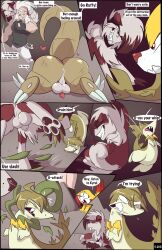 amber_(fuf) anthro backsack comic female fennekin fuf hi_res liam_(fuf) lycanroc male male_anus nintendo page_125 pokemon pokemon_(species) sandshrew servine video_games