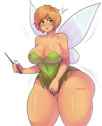 1girls ass big_ass big_breasts big_thighs blonde_hair blush bottom_heavy breasts cleavage cosplay curvy cute disney disney_fairies embarrassed fairy fairy_wings female female_only green_eyes huge_ass large_ass light-skinned_female light_skin nervous peter_pan_(disney) pinkkoffin pixie solo thick thick_thighs thighs thin_waist thunder_thighs tinker_bell voluptuous wide_hips wide_thighs