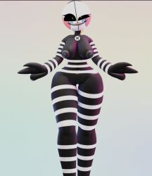 3d areolae breasts champaanimation female female_only five_nights_at_freddy's freddy_fazbear's_pizzeria_simulator looking_at_viewer marionette_(fnaf) navel nipples open_mouth posing puppet_(fnaf) pussy rule_63 scottgames security_puppet_(fnaf) smile solo thick_thighs thighs uncensored