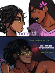 2girls aged_up blush comic dark-skinned_female dialogue disney encanto female female_only femdom incest instant_loss_2koma isabela_madrigal latina lezdom mirabel_madrigal multiple_girls nude sex_toy sisters straight_hair sweat unknow05102254 vibrator yuri