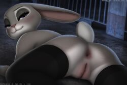 1girls 2021 :3 anthro anus aroused ass bedroom_eyes blush bodily_fluids body_blush butt clothing conditional_dnp dark_anus disney dripping_pussy female female_only fluffx fur furry furry_only genital_fluids genitals hi_res judy_hopps lagomorph legwear leporid looking_at_viewer looking_back mammal narrowed_eyes on_ground presenting presenting_hindquarters presenting_pussy pussy pussy_blush pussy_juice rabbit raised_tail rear_view seductive solo spread_legs spreading stockings tail thigh_highs zootopia zootropolis