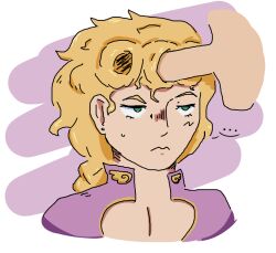 ... 1boy blonde_hair giorno_giovanna jojo's_bizarre_adventure penis penis_in_hair vento_aureo yaoi