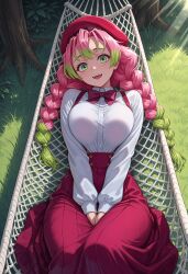 ai_generated big_breasts breasts date kimetsu_no_yaiba mitsuri_kanroji pink_hair
