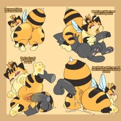 1:1 69_position antennae_(anatomy) anthro anthro_on_feral anthro_penetrating anthro_penetrating_feral anus arthropod arthropod_abdomen ass balls bedroom_eyes bee big_butt blush blush_lines bodily_fluids border brown_ears chest_tuft clitoral_hood clitoris crown cum cum_from_penis cum_on_ground cum_string demanding dirty_talk domestic_cat duo emanata eyeshadow faceless_anthro faceless_character faceless_male fangs feet felid feline felis female female_feral female_penetrated feral feral_penetrated fur genital_fluids genitals grey_balls grey_body grey_fur grey_penis headgear hi_res hindpaw humanoid_genitalia humanoid_penis hymenopteran insect_wings insects interspecies leg_glider_position licking looking_at_another looking_at_partner looking_at_viewer looking_back looking_back_at_another looking_back_at_partner looking_back_at_viewer lying lying_on_another makeup male male/female male_penetrating male_penetrating_female mammal narrowed_eyes on_front on_side one_eye_closed oral orange_body orange_fur orange_tongue paws penetration penile penis penis_lick presenting presenting_anus presenting_hindquarters presenting_vulva raised_leg red_eyeshadow royalty saliva saliva_on_penis saliva_on_tongue seductive semi-anthro sex simple_background snazzle_snapp stinger striped_body striped_fur stripes sweat teeth thick_thighs tongue tongue_out tuft unsatisfied vulva wings yellow_background yellow_border zoophilia