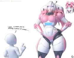 1boy 1girls 3d arcee pussy robot robot_girl taller_female thick_thighs transformers trawert