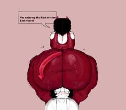 2boys ass ass_focus ass_on_head back_view behind_another behind_view big_ass_(male) black_hair blush blush_lines blushing_male bottom_heavy bottom_heavy_femboy clothing demon demon_horns demon_tail dress enjoying evil_margan femboy gay glasses halodouble head_in_ass head_under_ass heart hearts_around_butt huge_ass huge_butt long_dress male/male male_on_male male_only oc ocs original_character original_characters red_clothing red_dress red_tail render shaded shading smile smiley_face smiling succubus_horns succubus_tail tagme text text_box text_bubble thicc_femboy thiccer_femboy thick_ass thick_hips thick_legs white_body white_shirt white_skin