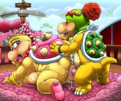 airship blush bowser_jr. cock cum cum_in_pussy female kitsune_youkai kitsuneyoukai koopa male mario_(series) mounted nintendo open_mouth penis pussy reptile scalie straight super_mario_bros. turtle vagina vaginal_penetration wendy_o._koopa